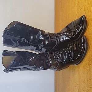 Black Patent Leather Boots From Loretta Lynns Western Store Mens Size 8½D